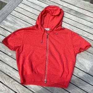 Brunello Cucinelli Baby Cropped Pink Cashmere Top